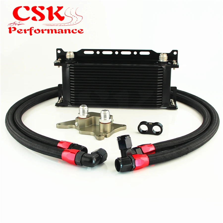 16 рядный кронштейн для масляного радиатора шланг подходит BMW Mini Cooper S R56 Supercharger