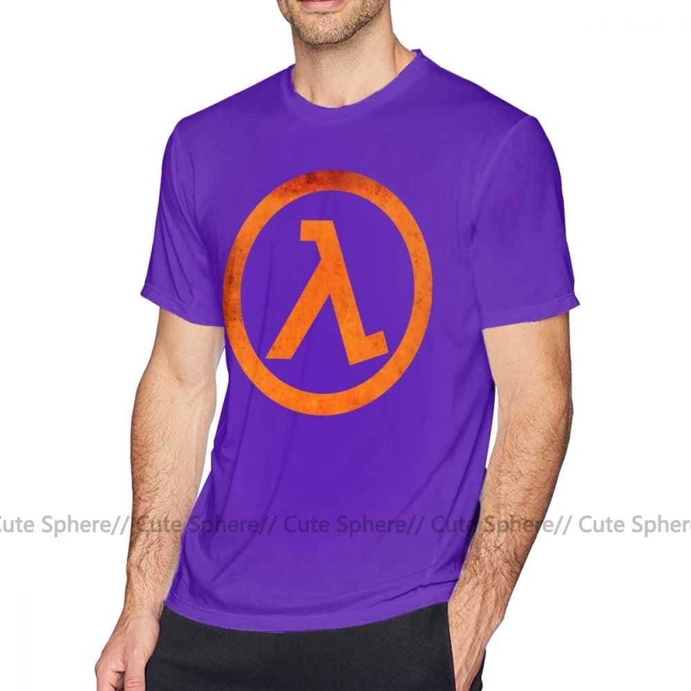 Футболка Half Life GEEK Half Life, футболка с логотипом ржавчины, Мужская футболка 6xl, 100 хлопок, забавная Повседневная футболка с короткими рукавами и принтом - Цвет: Purple