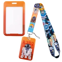 yq238 star wars lanyard cute robot phone rope for key id badge holder neck strap keychain cord hang rope lariat teens fans gift