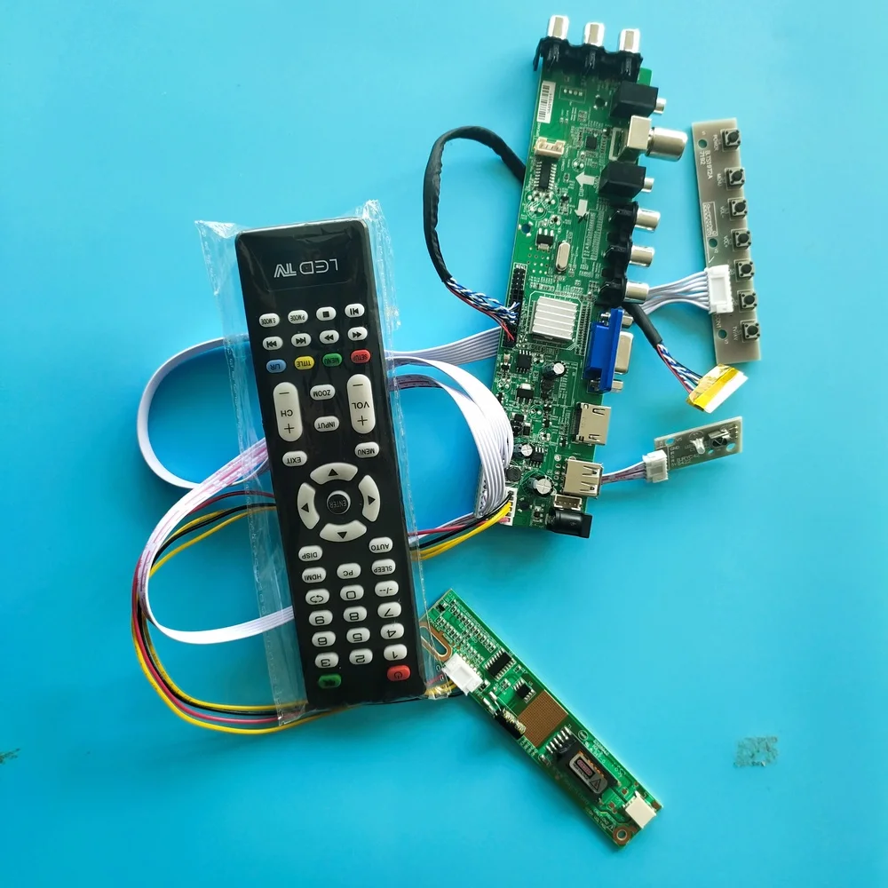 

Kit For LP171WX2-B4 DVB-C DVB-T Digital HDMI 1 CCFL LCD 1440X900 30pin remote Panel Controller board TV VGA USB AV 17.1"
