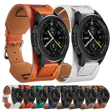 22 20mm leather Strap For Garmin Vivoactive 3  Samsung Gear S2 Active 2 Galaxy 46mm 42 Amazfit 2 3 GTR 42mm Smart Bracelet Wrist
