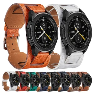 Ремешок кожаный для Garmin Vivoactive 3, Samsung Gear S2 Active 2, Galaxy 46 мм, 42, Amazfit 2, 3, GTR, 42 мм, 22 дюйма, 20 мм