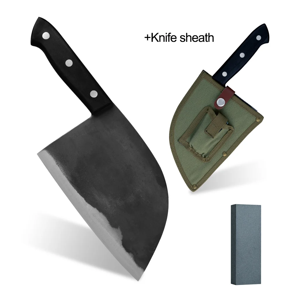XYj ручная кованая высокоуглеродистая Кливер стальной нож точилка Камень Чехол