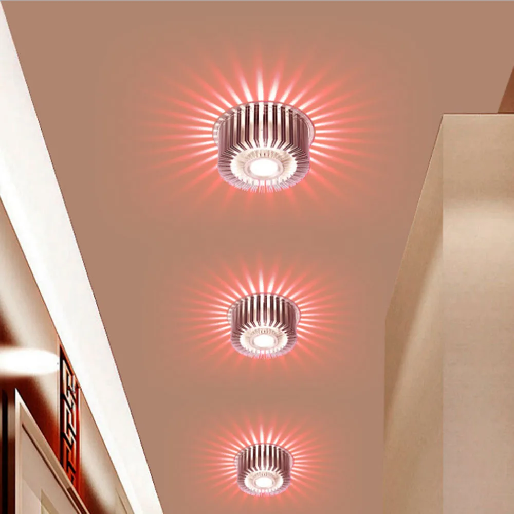 Современная светодиодная потолочная лампа 3 Вт цветной RGB Светильник