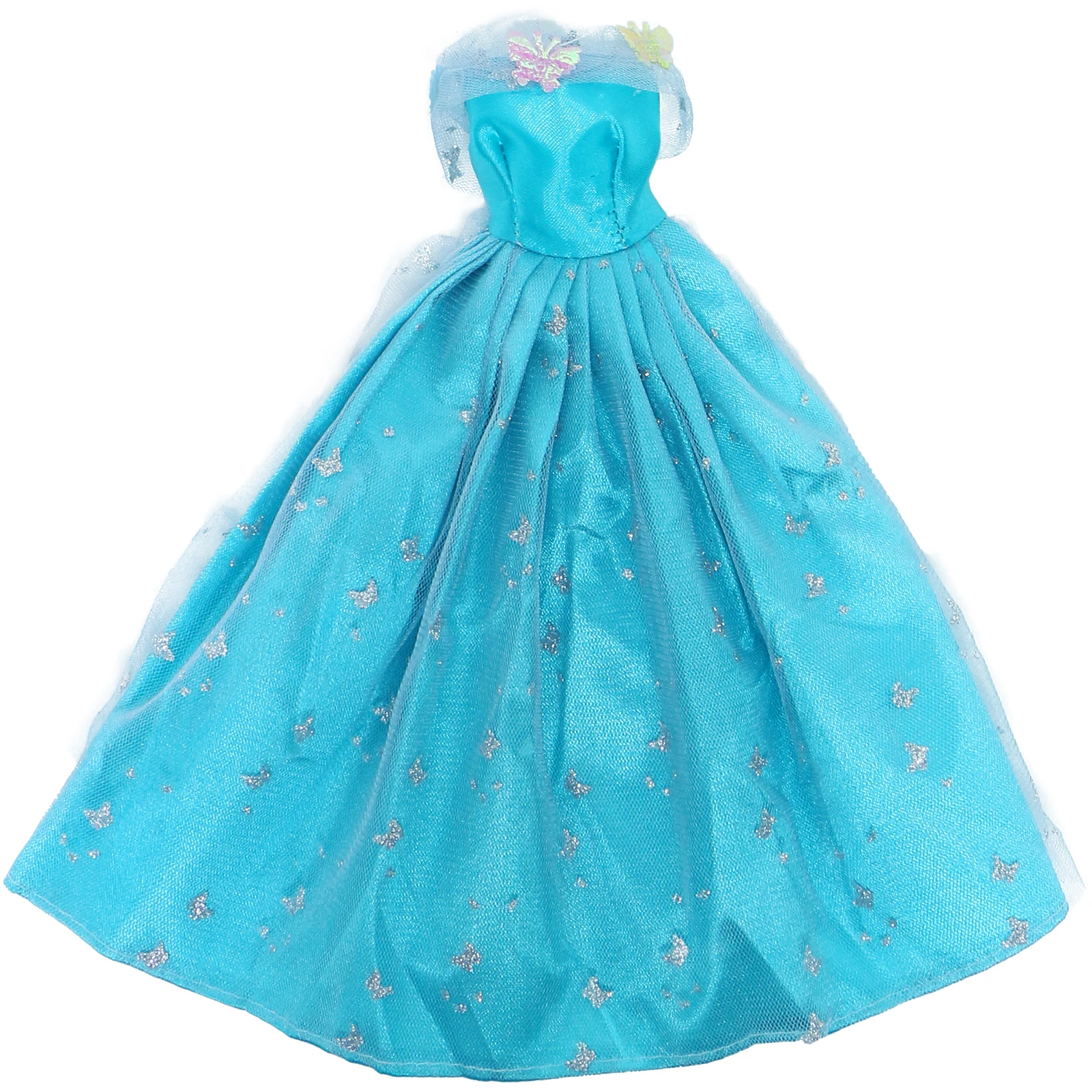 1 шт. сказочное платье принцессы Свадебное синее бабочка наряд для куклы Барби - Фото №1
