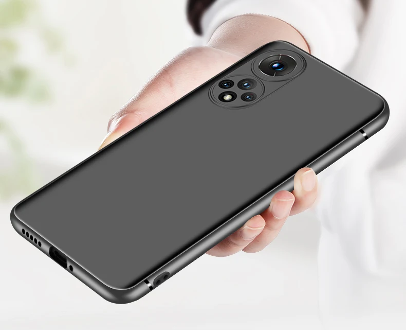 Case For Honor 50 Black Matte Soft TPU Back Cover Huawei Pro Lite SE X20 Nova9 X30i iQOO 8 | Мобильные телефоны и
