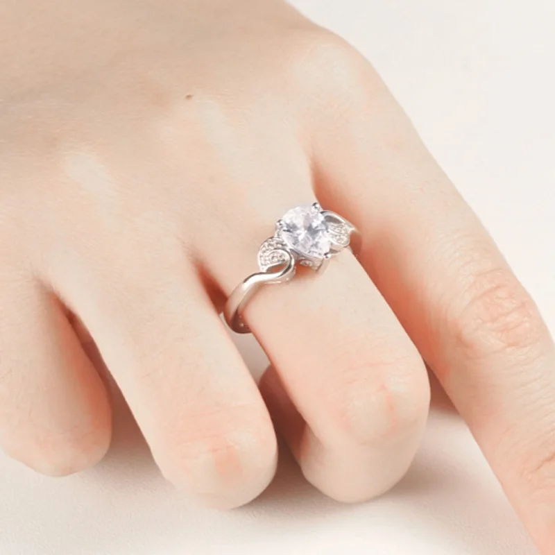 

COSYA Sparkling Bridal Rings Water Drop100% 925 Sterling Silver High Carbon Diamond For Women Party Fine Jewelry Birthday Gift