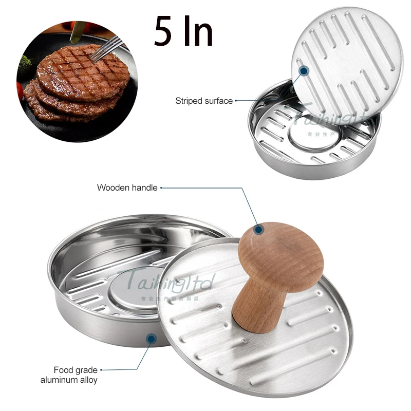 

ABS Round Shape Hamburger Press Hamburger Maker Non-Stick Chef Cutlets Hamburger Meat Beef Grill Burger Press Patty Maker Mold