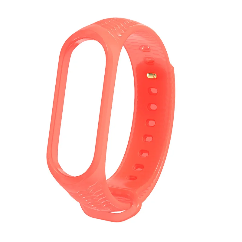 Red Mi jobs mi Band 3 4 ремешок на запястье для Xiaomi mi Band 4 3 спортивный силиконовый браслет для mi band 4 3 Смарт-браслеты для наручных часов - Цвет: Red