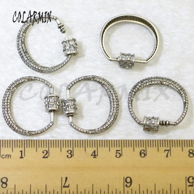 

5pcs crescent screw clasp for necklace jewelry accessories Retro pendants crystal clasp for necklace 5989