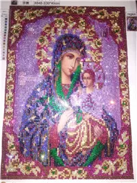 24x34cm Diy Алмазная вышивка крестиком религиозная икона Кристальный бриллиант подарок мозаика настоящая религиозная Алмазная вышивка Стразы - Цвет: 24x34cm