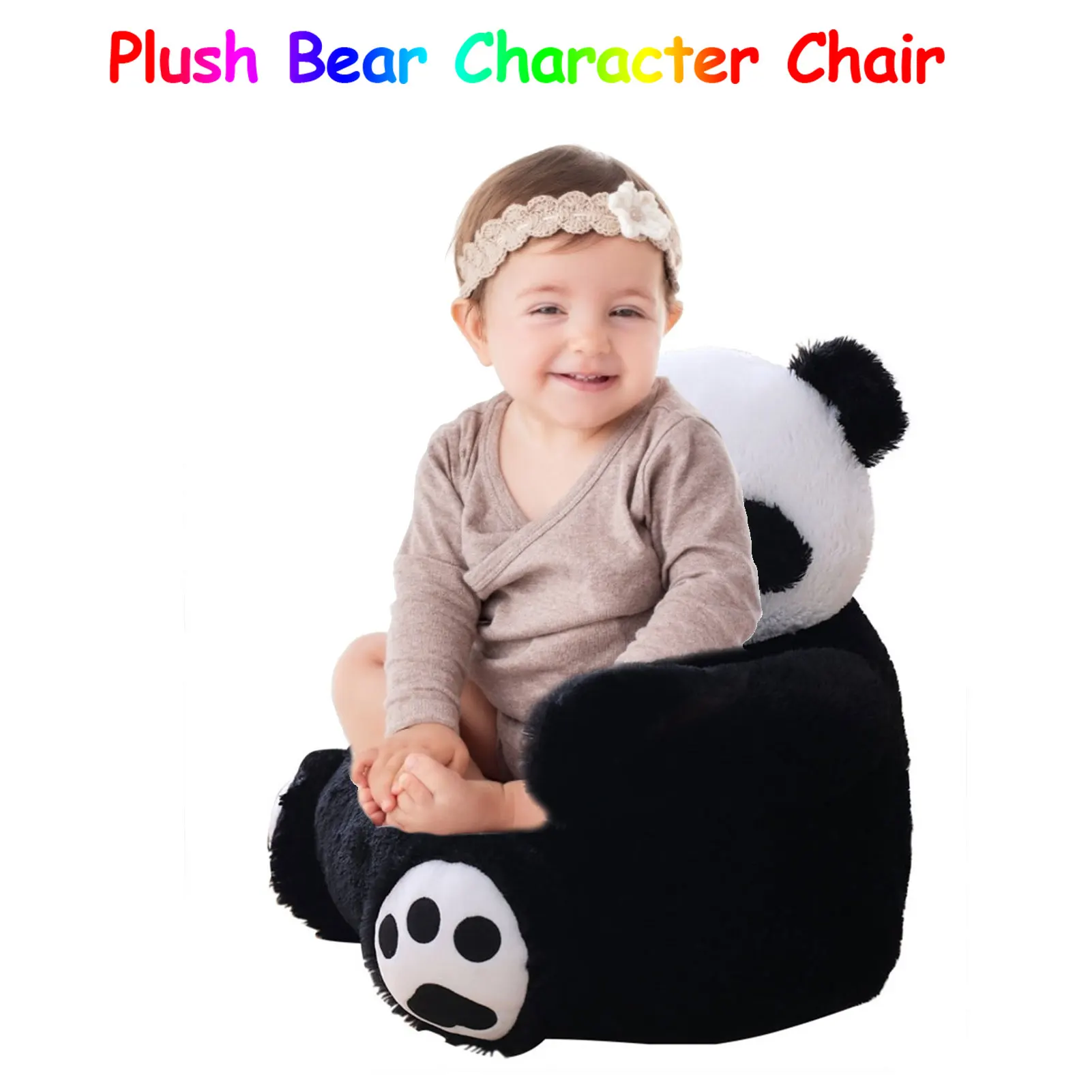 

Kids Panda Bear Plush Chair Comfy Animal Sofa Backrest Armchair Children Sofa Cartoon Toy Lazy Cute Baby kids Small Sofa Seat