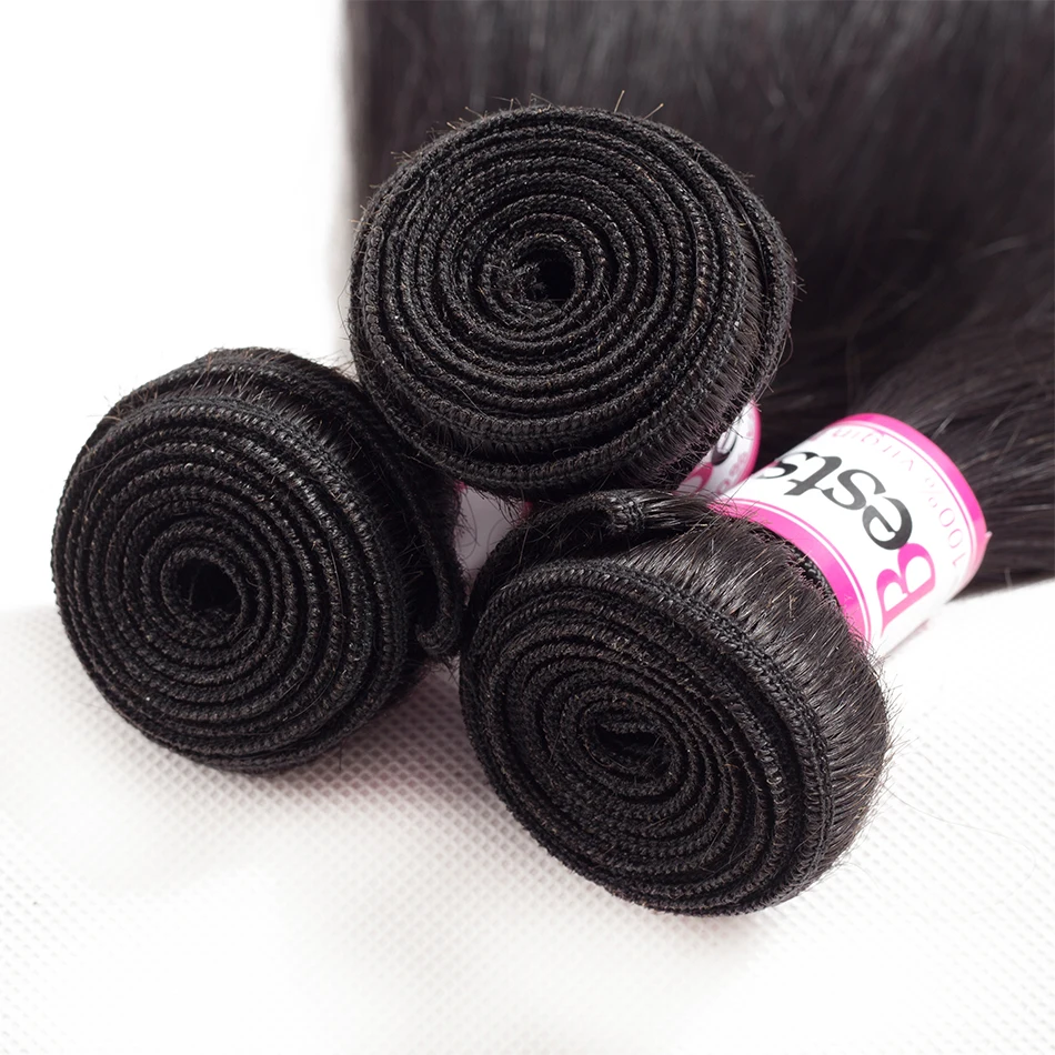 Bestsojoy Remy бразильские волосы переплетения пучок s с закрытием 3 пучка шнурка remy