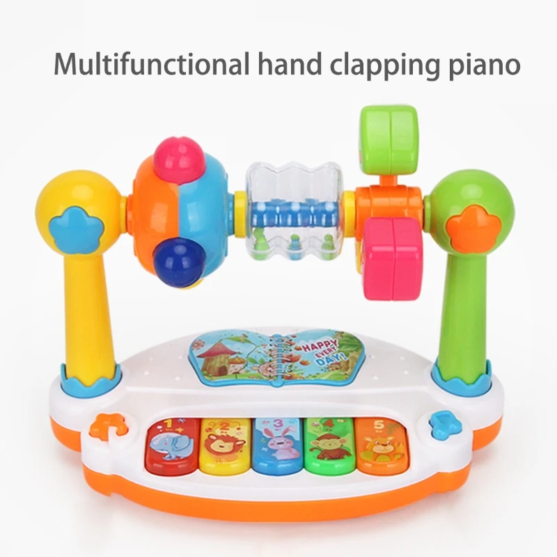 

Kids Simulation Hand Clapping Piano Lifelike Play Toys Multifunctional Cartoon Plastic Made Set Portable Musical Toys