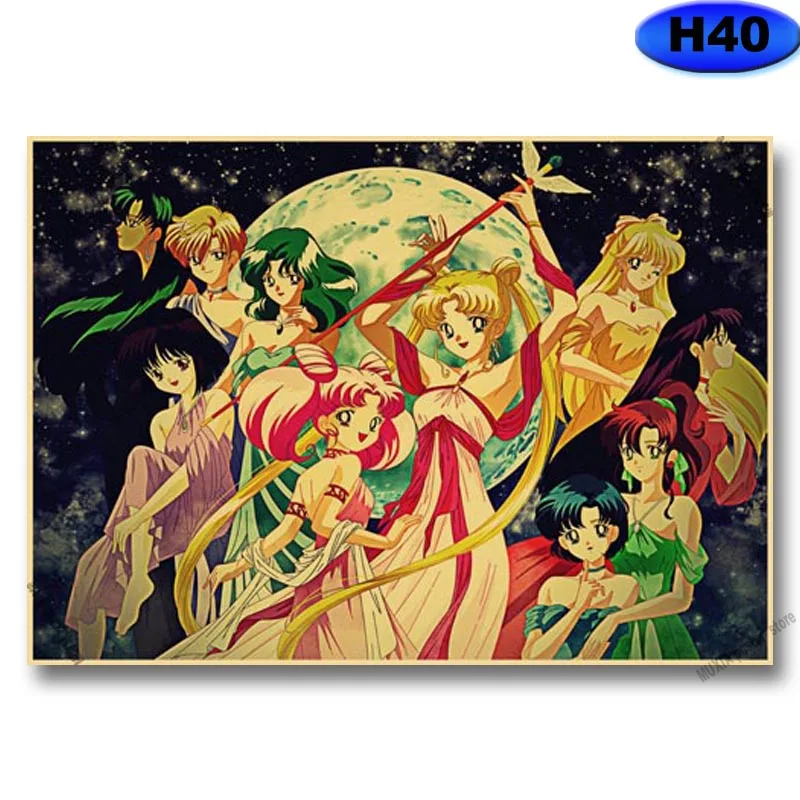 Классическое аниме искусственная бумага домашний декор настенная для кабинета