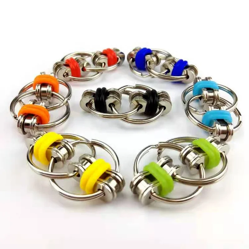 

1PC 5 Colors Funny Creative Toys Fidget Toys Bike Chain Fidget Toy for Autism ADHD Stress Hands Funny Toys for Children GXE