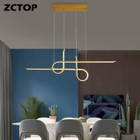 led pendant lamps kitchen office lustre modern minimalist black gold chandeliers lighting dining room table home decor luminaire