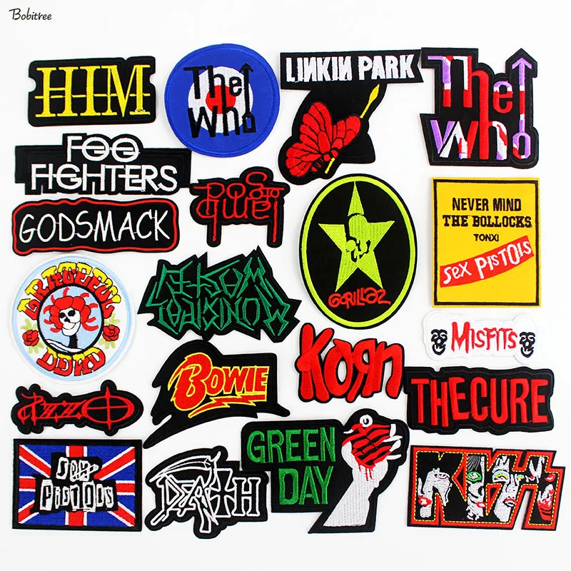 Хиппи железные нашивки рок-поп музыка Значки для ткани вышитая аппликация куртки