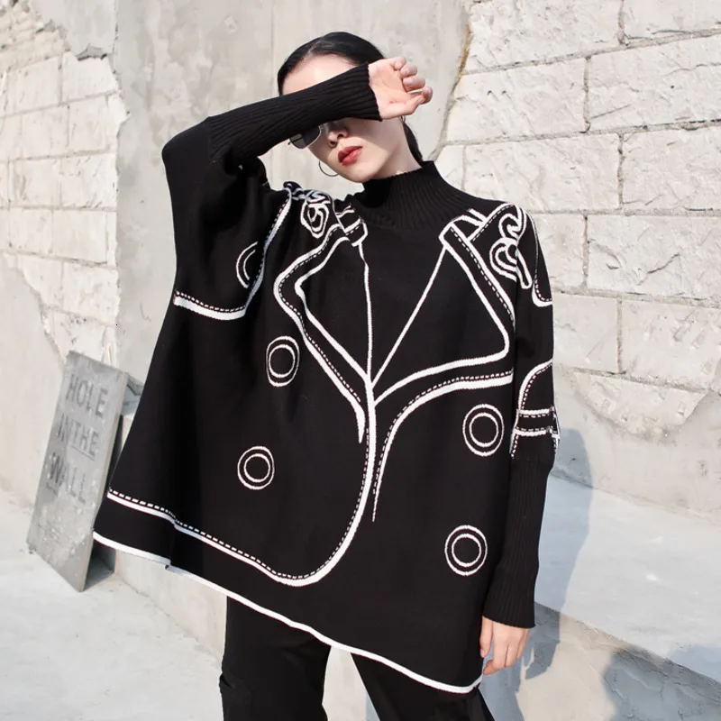 LANMREM 2019 осенью и зимой Для женщин новые вязанные Высокий воротник толщиной