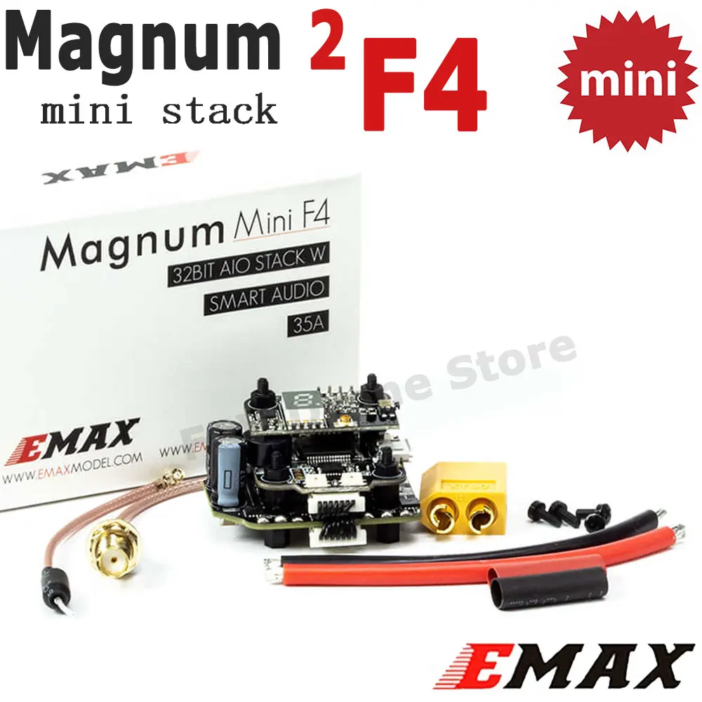 

EMAX Mini Magnum 2 F4 35A Flytower 20x20mm 35A MPU6000 2-6S BLHeli_32 4in1 ESC+F4 Flight Controller OSD+VTX For RC FPV Drone