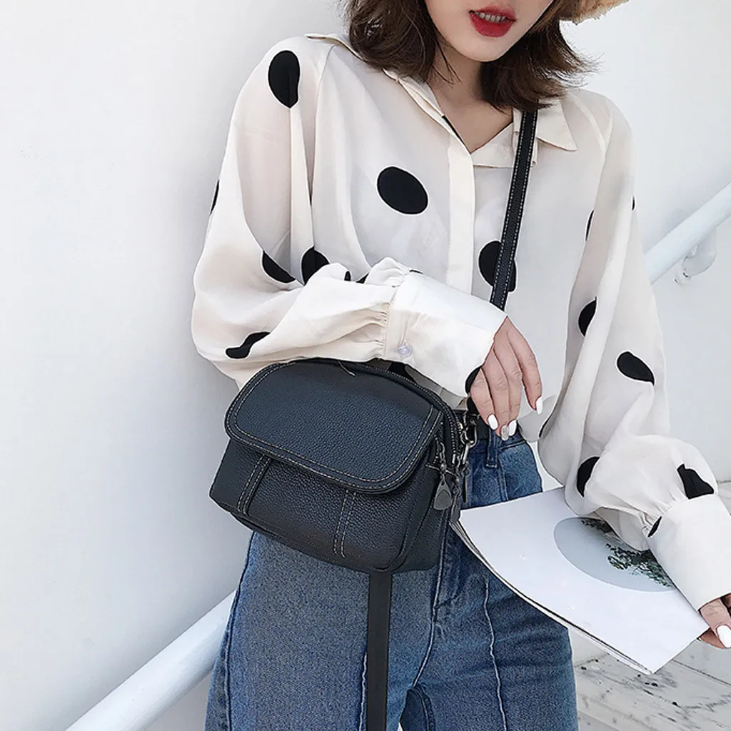 

Fashion Bags Handbags Women Brands Design Lady Solid Color Multi-Layer Versatile Shoulder Bag Messenger Cross Body Bag Sac