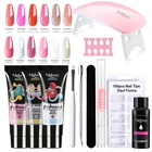 Набор полигелей для ногтей с УФ-лампой 6 Вт, сушилка для наращивания, быстрое строительство, набор полигелей для ногтей, набор гель-лаков, набор инструментов для маникюра