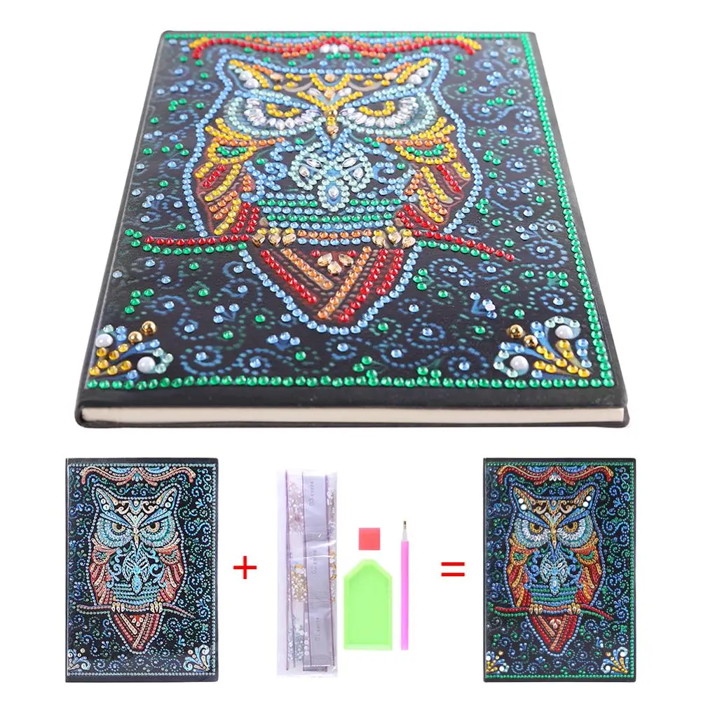 

Алмазная живопись Notebook DIY, винтажный животный узор, алмазная картина специальной формы, 50 страниц, A5, альбом для вышивки крестиком, подарок