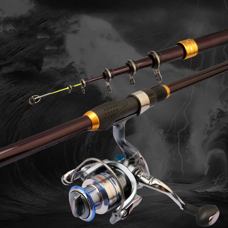 

Telescopic carbon fiber rotating fishing rod 1.8 / 2.1 / 2.4 / 2.7 / 3.0m ultra-light and hard portable outdoor fishing tool
