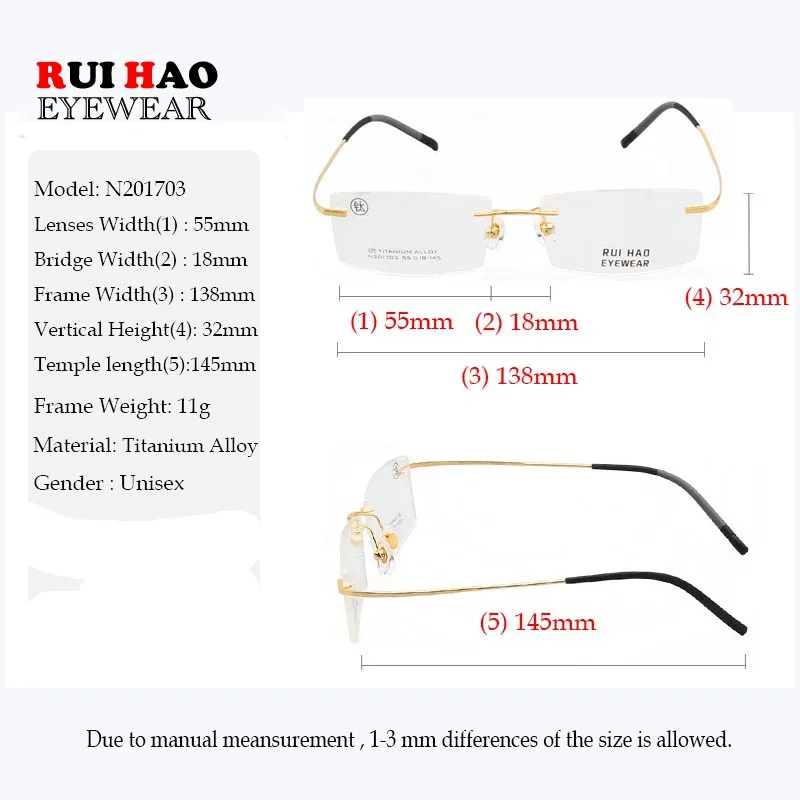 Оправы для очков классические бизнес титановые оправа при близорукости Модные