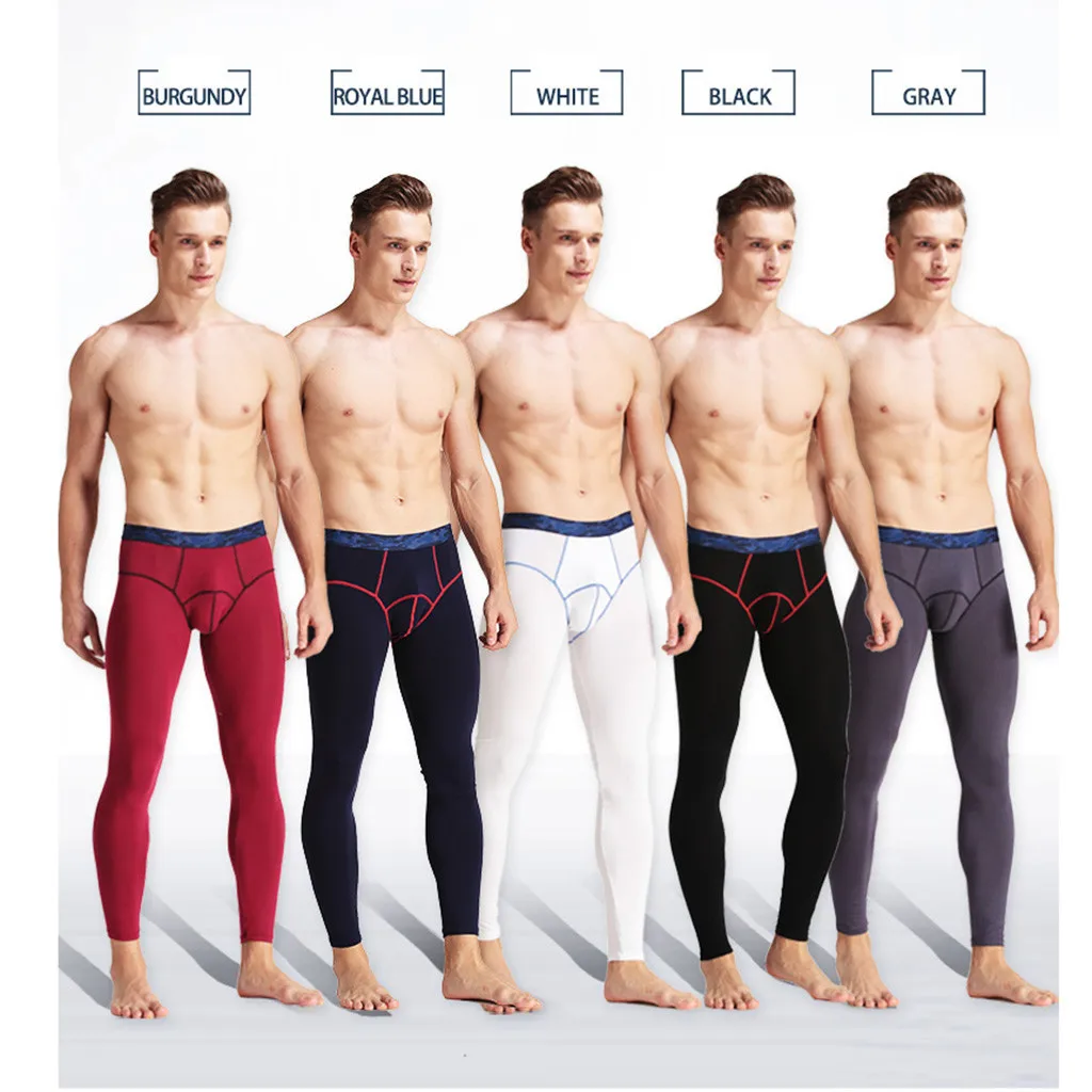 Мужские леггинсы сексуальные тянущиеся дышащие термо-разделительные тонкие