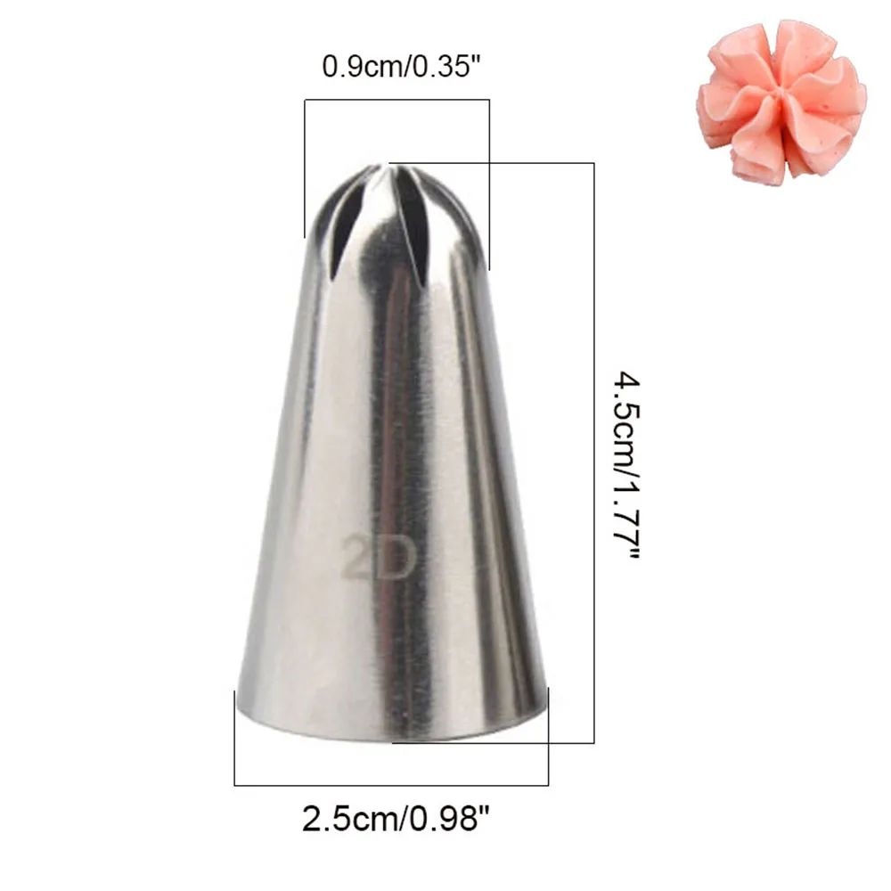 

1pc / 3pcs Big Size Cream Cake Icing Piping Russian Nozzles Pastry Tips Stainless Steel Fondant Cake Decorating Tools #1M 2D 336