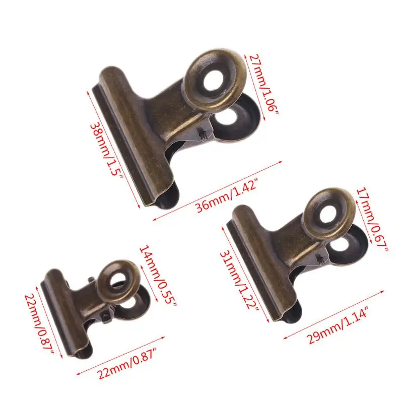 

6pcs Metal Bulldog Grip Clips Food Bag Sealing Clamps File Ticket Binder Picture Money Organizer Kitchen Office School Supplies