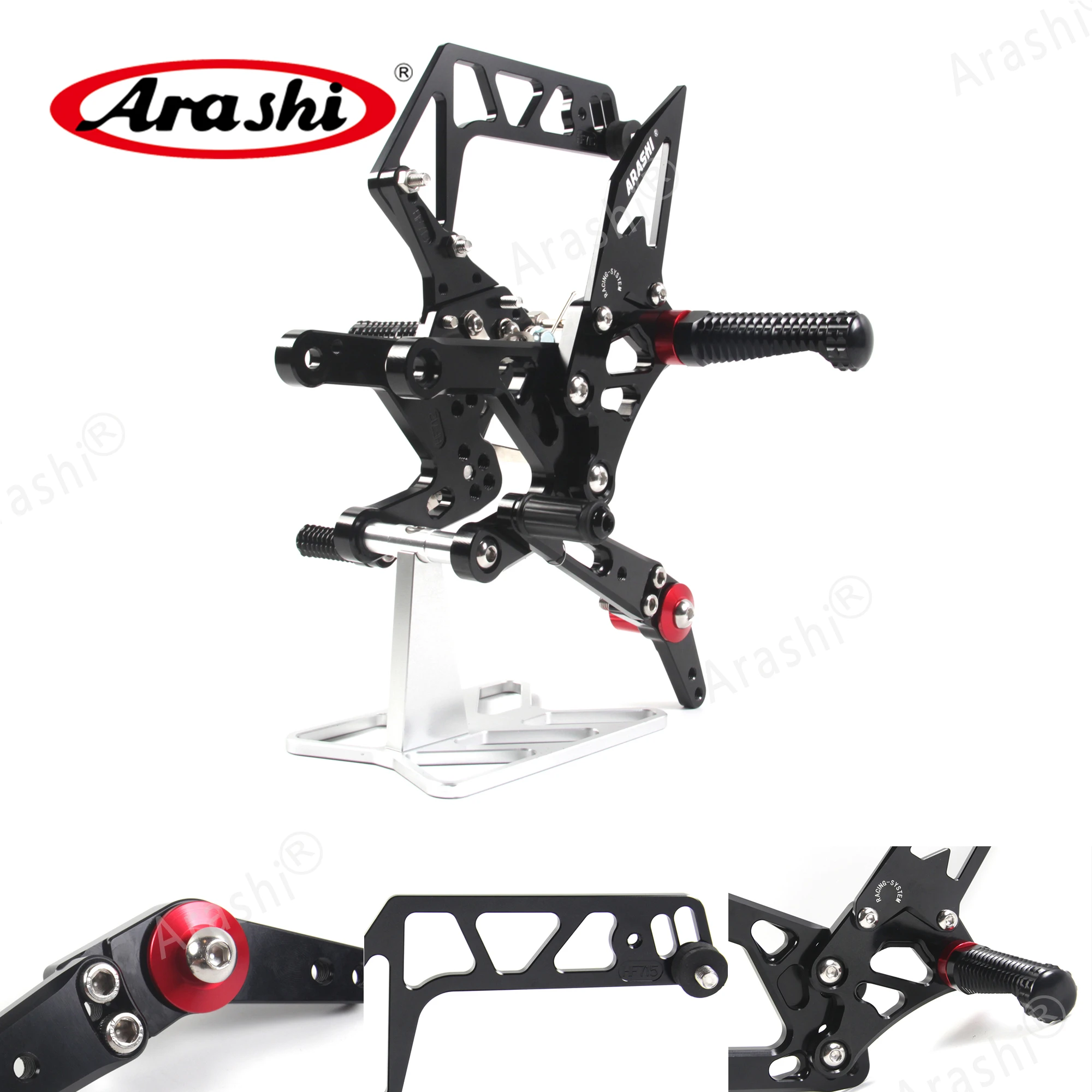 Arashi 1 комплект для YAMAHA YZF R1 2015 2021 CNC Регулируемые подножки ног колышки всадника
