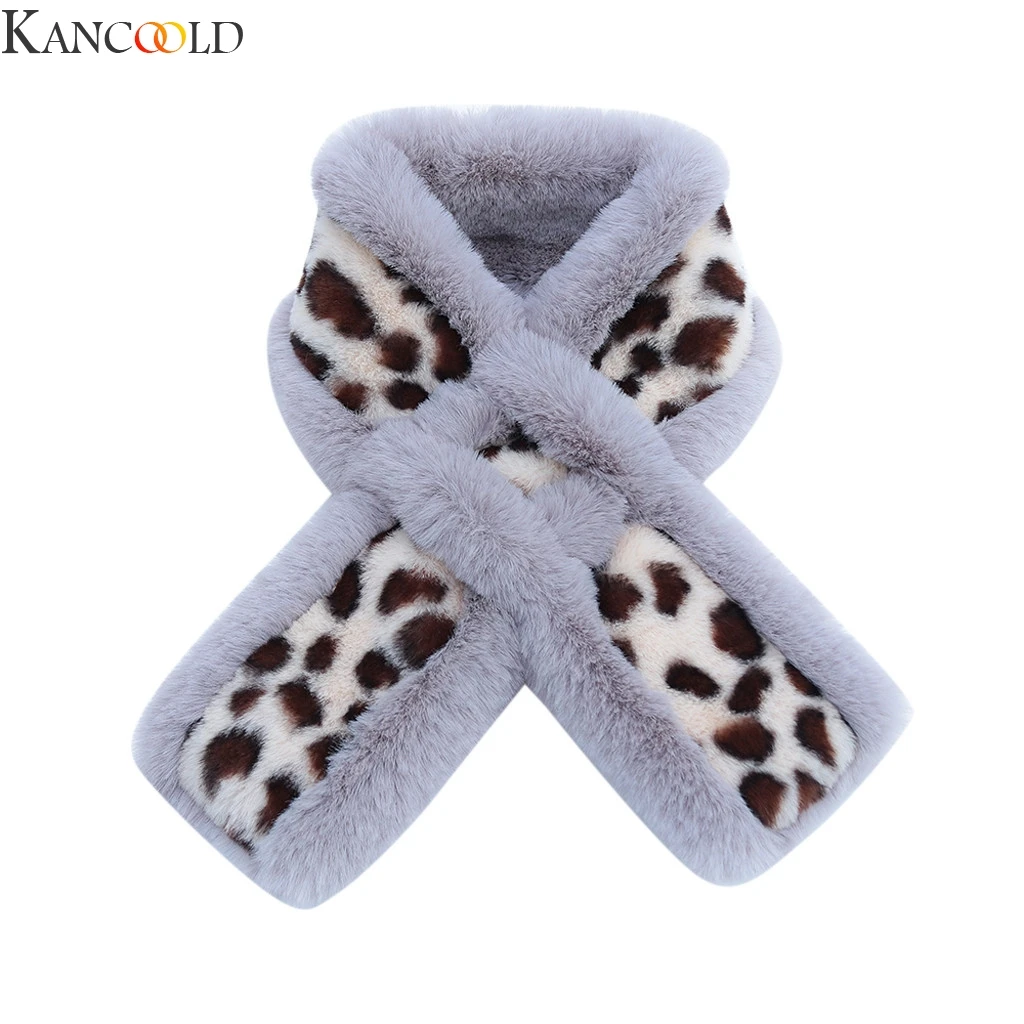 KANCOOLD женский леопардовый зимний теплый воротник шарф Обертывания накидка зимние