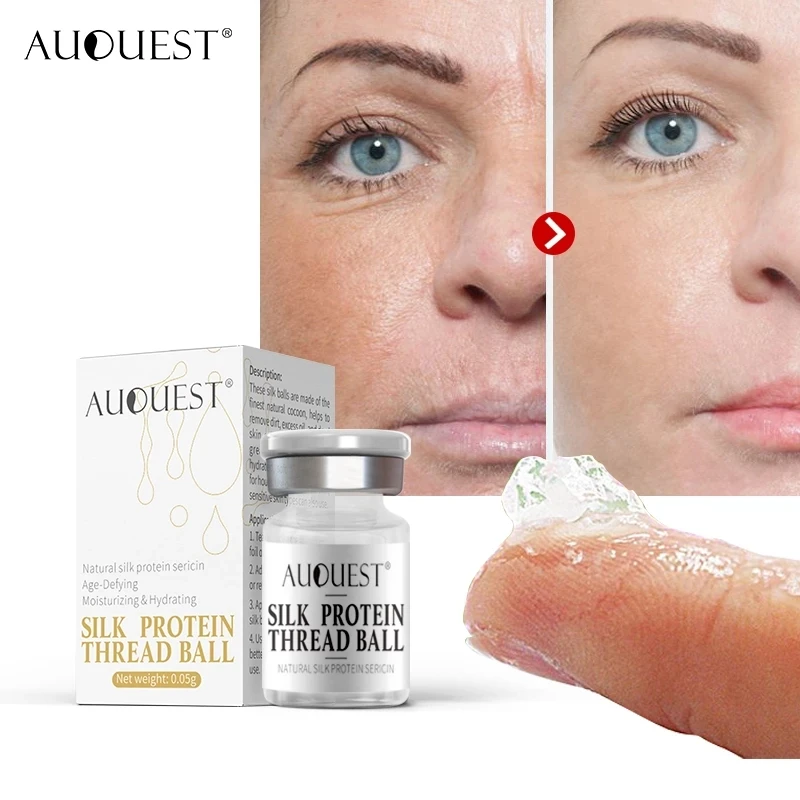 

AuQuest Face Serum Silk Protein Thread Ball Collagen Facial Serum Dissolve Anti Wrinkle Moisturizer Firming Hydrolyzed Silk Seru