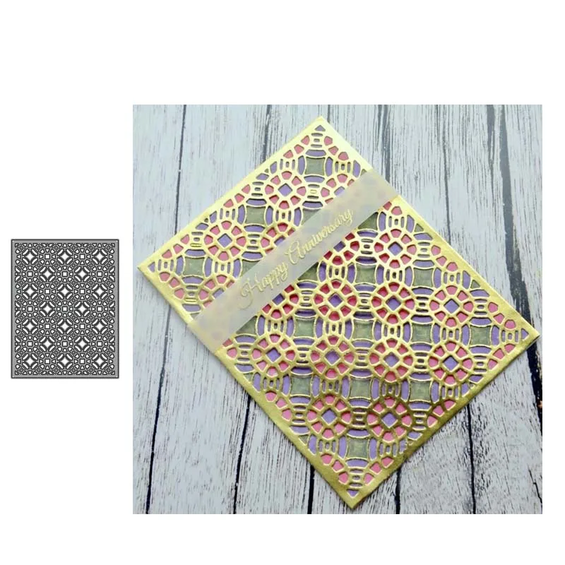 Металлические Вырубные штампы фон вырезанные украшения для скрапбукинга бумаги