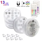 Погружной светильник, 13 светодиодов, 16 цветов на присоске, уличная лампа для пруда, фонтана, сада, бассейна, подводная Ночная лампа