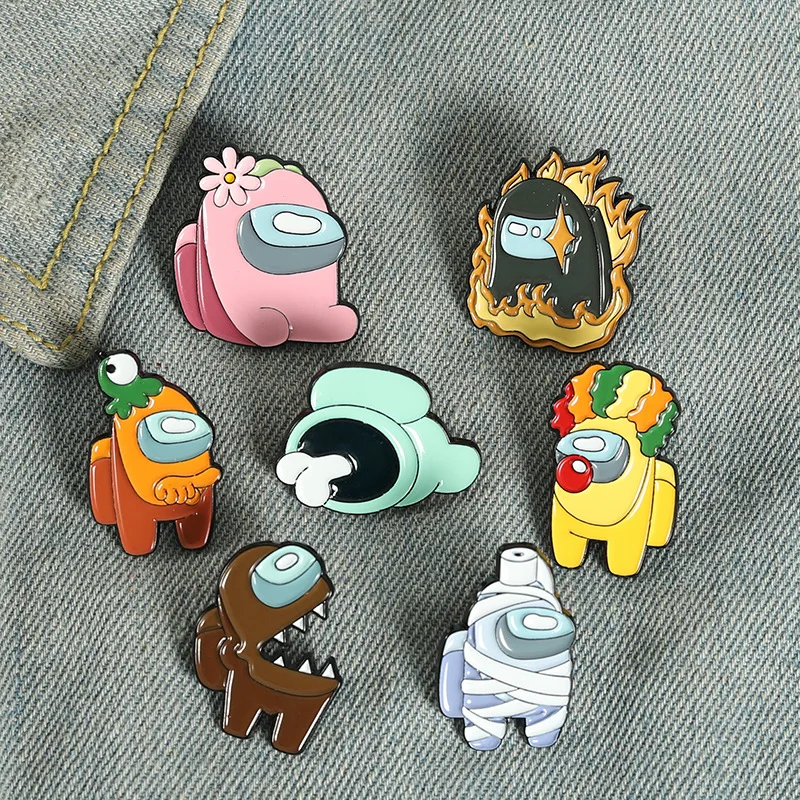 Kids Jewelry Adorable Cartoon Enamel Pins Custom Funny Brooch Lapel Badge Bag Cartoon Jewelry Gift for Friends