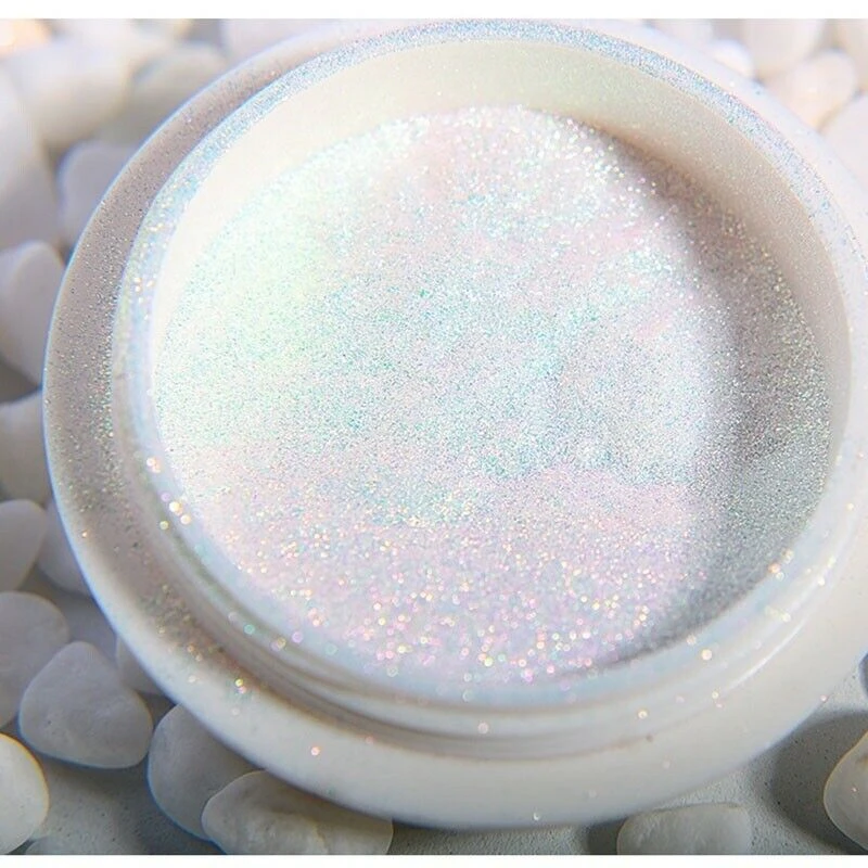 Новинка 1 коробка зеркальный лак для ногтей порошок Неоновый Аврора Русалка