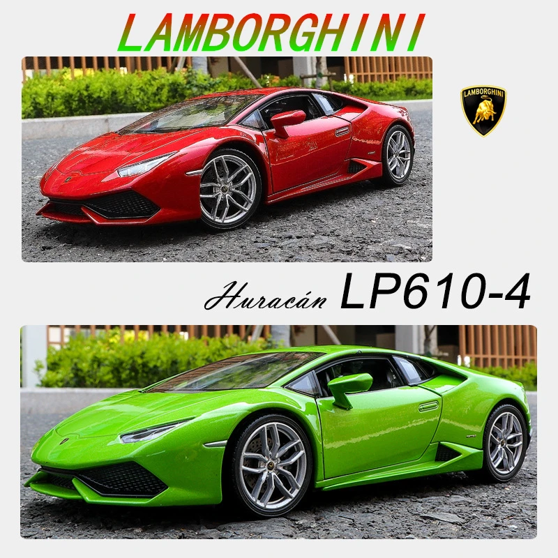 welly 1:24 Lamborghini LP610-4 car alloy car model simulation car decoration collection gift toy Die casting model boy toy