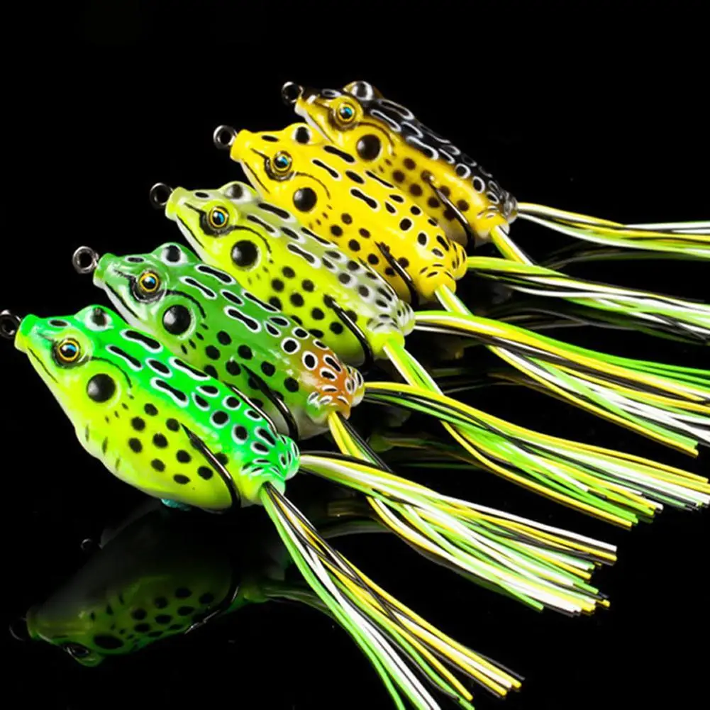 

6cm 12g 3D Eyes Frog Shape Fishing Artificial Lifelike Soft Fish Lure Bait Simulation Fake Bait Hook Fishing Tackle Tool