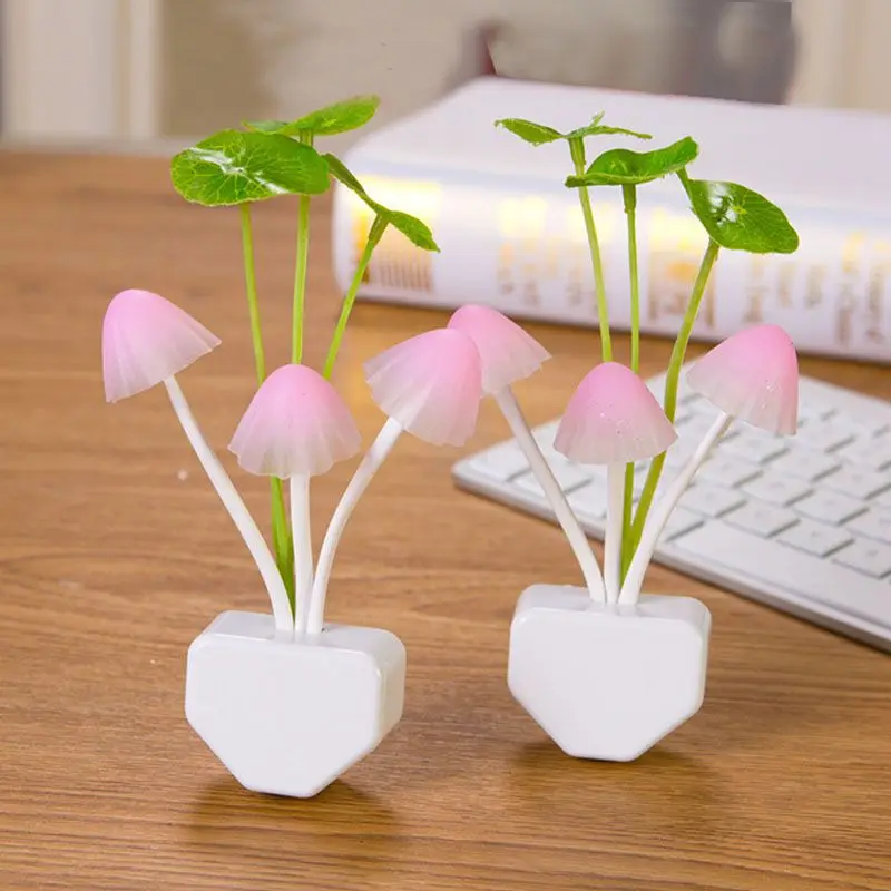 Creative Mushroom Colorful Night Light Lamp Control Triangle Lighting Led New Strange Gift Customization | Лампы и освещение