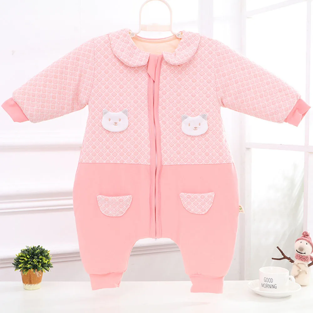

Envelope for newborn baby winter warm sleeping bags Cotton thicken kids pajamas soft sleeping bags for baby winter jumpsuit down
