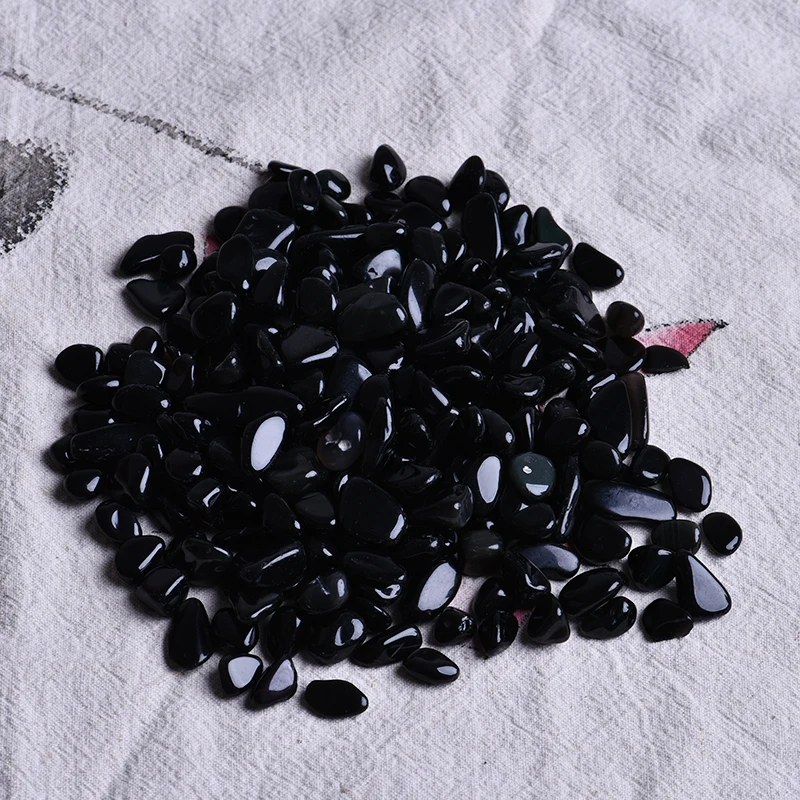 

50g Obsidian Rose Quartz Quartz Crystal Crushed Stone Mineral Jewelry Degaussing Health Decorations Garden Decorations DIY Gifts