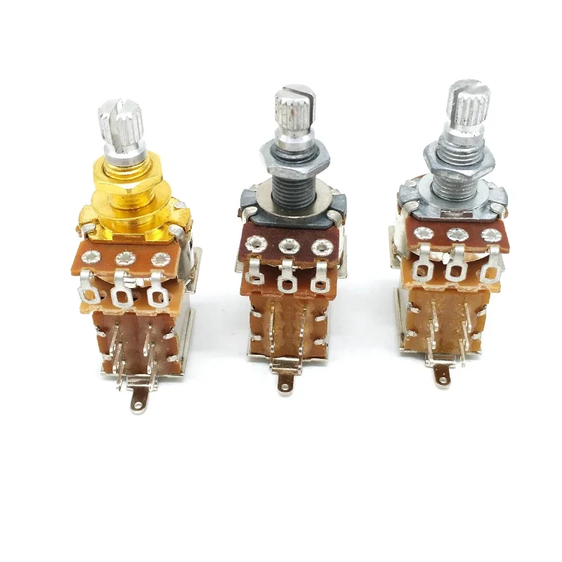 

Guitar Pot Bass Push Pull Pot Push Pull Guitar Potentiometer Volume Tone Short Split Shaft Switch Pots A500K B500K A250K B250