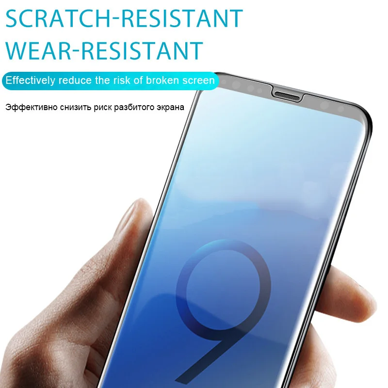 УФ жидкое закаленное стекло с полным клеем для Samsung Galaxy S10 S20 S8 S9 Plus Note 20 8 9 10 полная