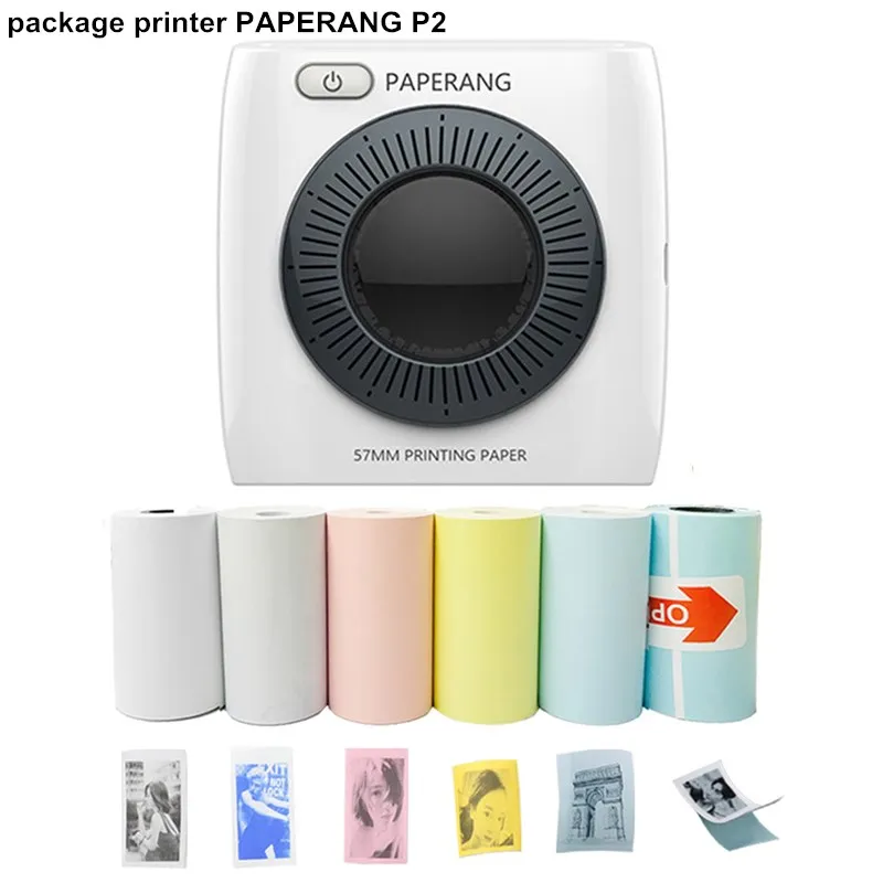 Карманный фотопринтер PAPERANG с Bluetooth портативный переносной Термопринтер для