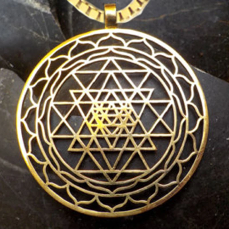 

Sri Yantra pendant Silver plated necklaces & pendants for women