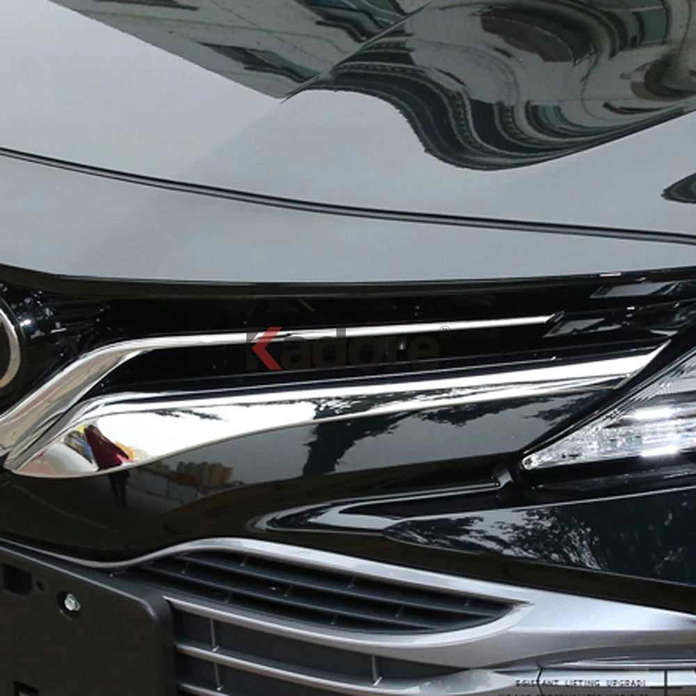 Для Toyota Camry XV70- ABS хром верхняя Передняя решетка гриль крышка отделка молдинг Авто Внешние аксессуары наклейка на автомобиль
