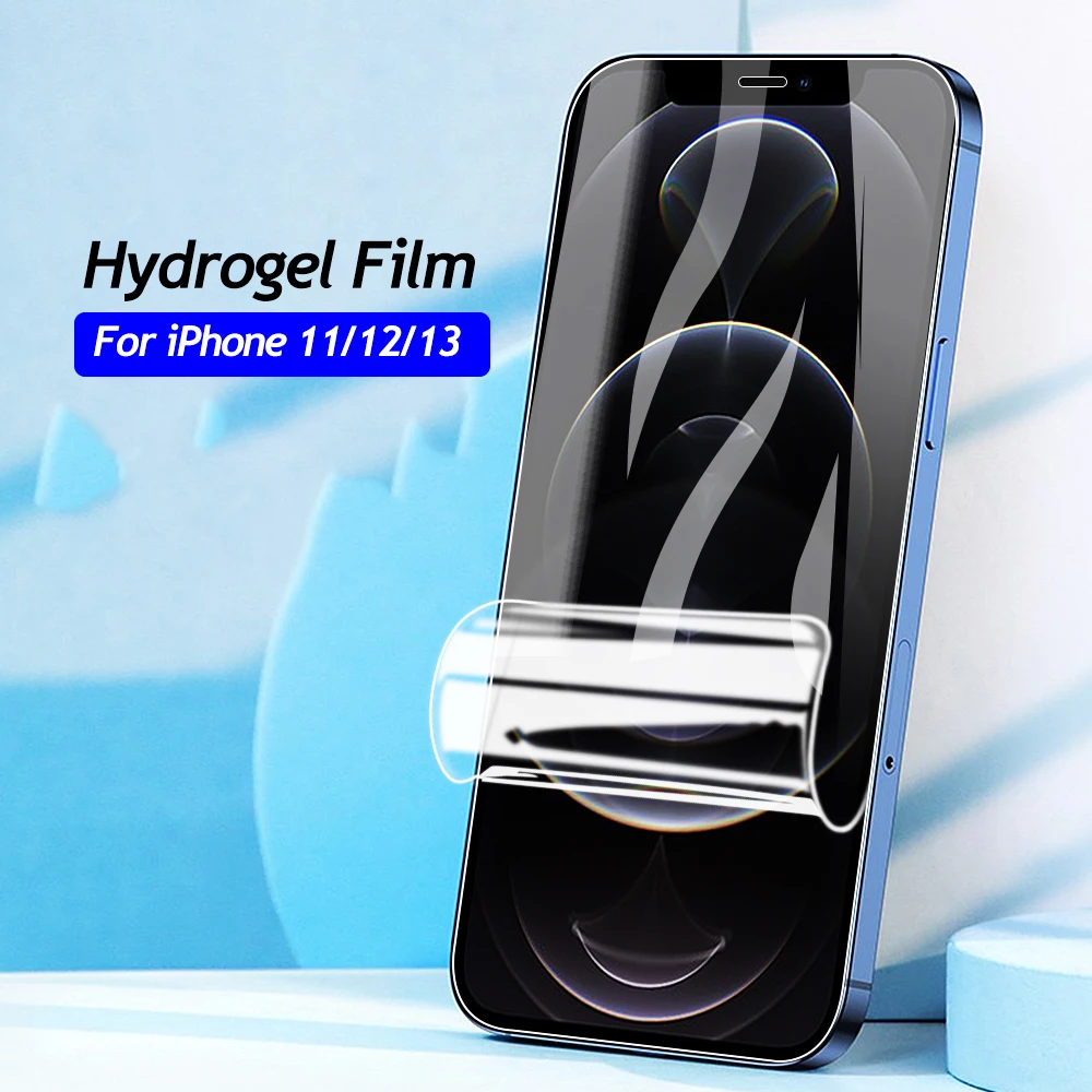 

Protective On For iPhone 13 12 11 Pro Max 7 8 6 Plus Screen Protector For iPhone X XS XR SE 2020 Mini Hydrogel Film